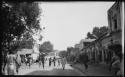 People walking down a street