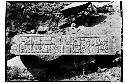 T. of Two Lintels, Old Chichen, sculptured face of western lintel giving date: [