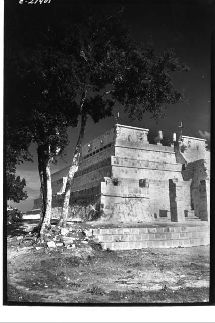 Northwest corner and north side of the Temple of Warriors