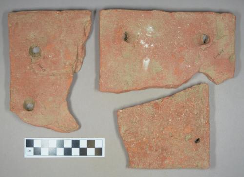 Ceramic, brick tile fragments