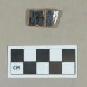 Ceramic, lead glazed redware body sherd