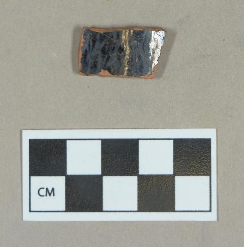 Ceramic, lead glazed redware body sherd