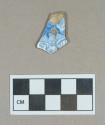 Ceramic, blue transfer printed whiteware rim sherd