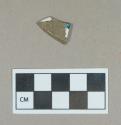 Ceramic, dark teal transfer printed whiteware body sherd