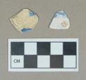 Ceramic, whiteware body sherds, blue transfer print