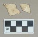 Ceramic, refined earthenware body sherds, surfaces missing