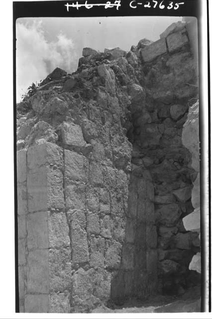 Close-up of ancient stairway at the Temple of Wall Panels