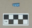 Ceramic, refined earthenware rim sherd, blue transfer print