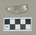 Glass, colorless stemware base fragment