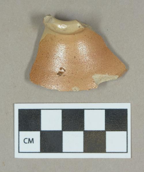 Ceramic, stoneware lip/rim fragment