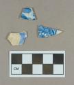 Ceramic, pearlware body sherds, blue transfer print