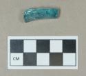 Glass, blue curved body fragment