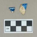 Ceramic, pearlware rim sherds, blue transfer print