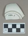 Ceramic, white granite/ironstone base sherd