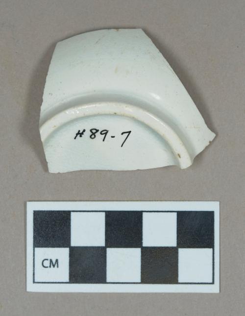 Ceramic, white granite/ironstone base sherd