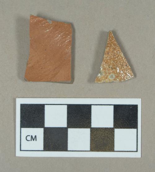 Ceramic, brown salt glazed stoneware body sherds