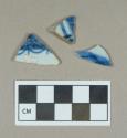 Ceramic, blue painted Chinese porcelain body sherds