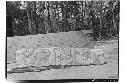 Sculptured stone panel from fill in Temple of Chac Mool