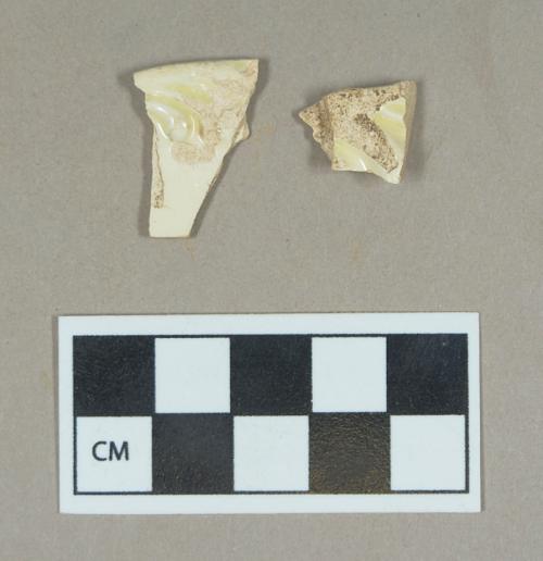 Ceramic, creamware rim sherds, molded edge