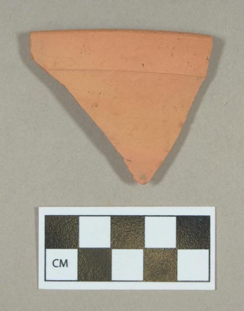 Ceramic, unglazed redware rim sherd