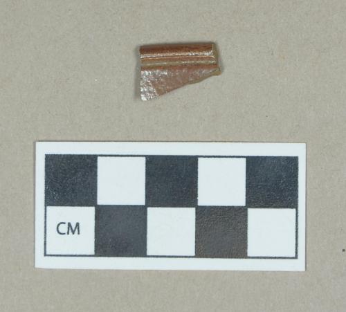 Ceramic, Nottingham-type stoneware rim sherd