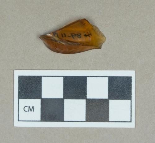 Glass, brown bottle base fragment