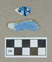 Ceramic, pearlware body sherds, blue transfer print