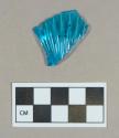 Glass, pattern molded blue drinkware fragment