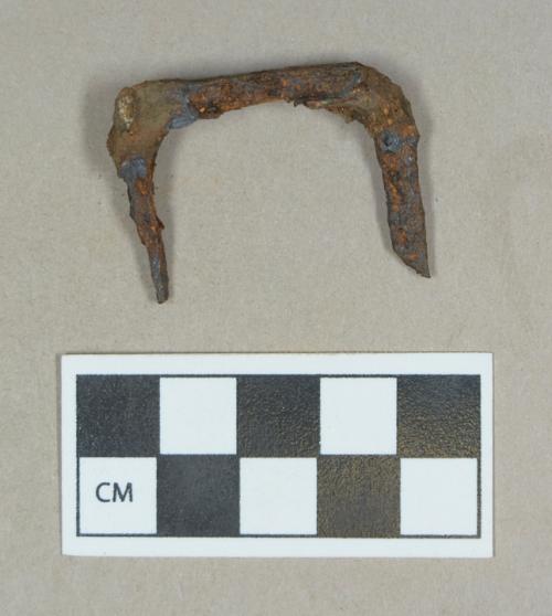 Metal, ferrous buckle fragment