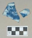 Ceramic, blue hand painted porcelain body sherds