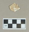 Ceramic, undecorated pearlware base sherd