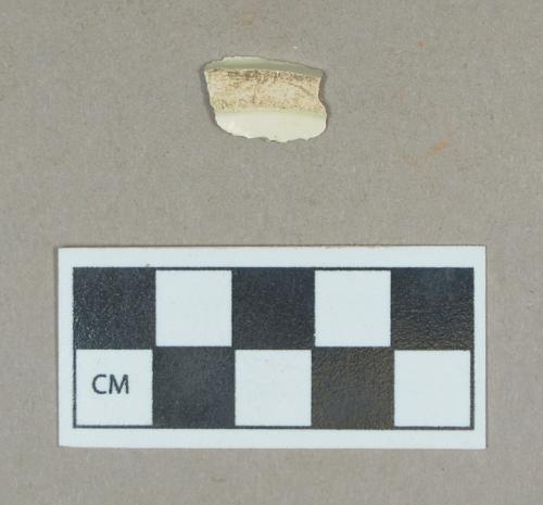 Ceramic, creamware base sherd