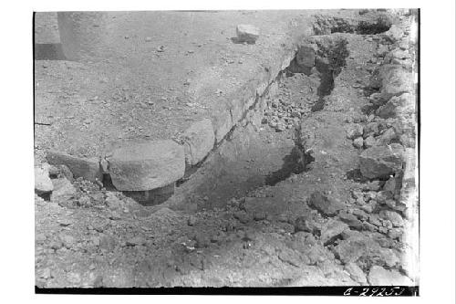 Caracol, W. Annex, buried platform NW corner.