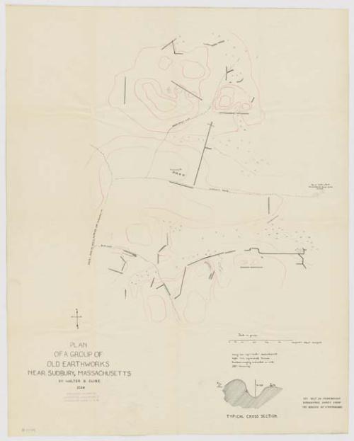 Plan of a group of old earthworks Near Sudbury, Massachusetts