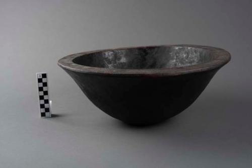 Black wooden bowl