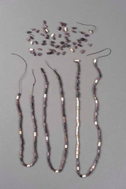 String of purple and white wampum, 1 of 7