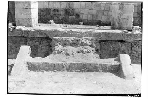 Secondary stairway at the Temple of Warriors