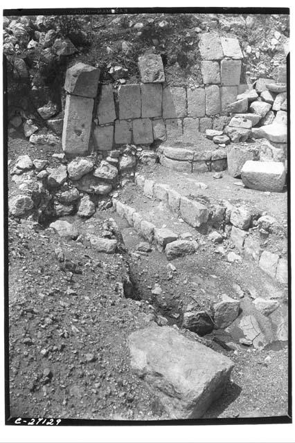 Temple of Wall Panels before completion of excavation