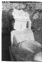 T. of Warriors. Buried Temple - close view of Chac Mool figure after removal of