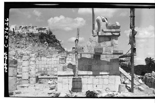 Temple of Wall Panels during repair