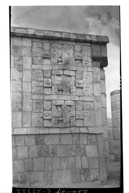 Mask panel at the Temple of Warriors