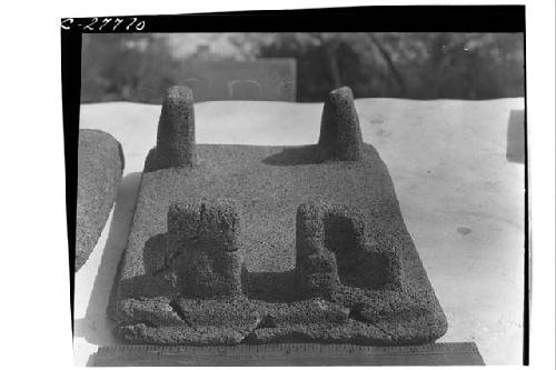 Metate of volcanic rock. Same as C-27766