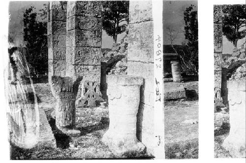 Atlantean figure and columns. Temple of Little Tables.