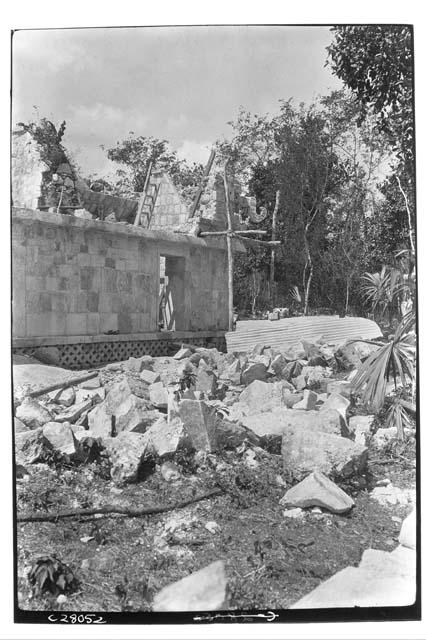 Temple of Three Lintels, Northwest corner.