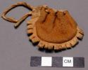 Small buckskin bag to contain child's umbillical stump.