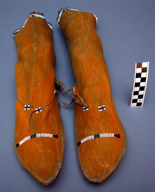 Pair of skin moccasins