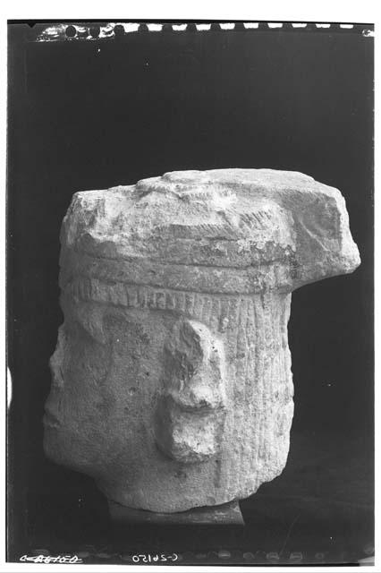 Head of Chac Mool from Temple of the Warriors