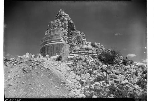 Caracol. Before repair, E.side, looking W and slightly N