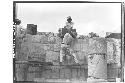 Placing sapote blocks at arches at the Temple of Wall Panels