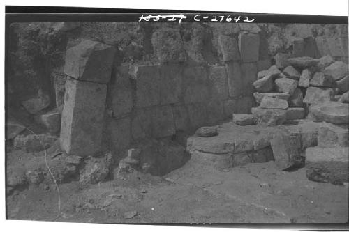 Northeast corner of the Temple of Wall Panels during excavation